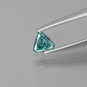 Diamant bleue naturelle trillion, 0,14 ct, SI