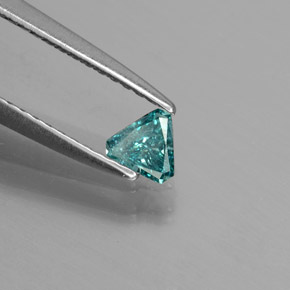 Diamant bleue naturelle trillion, 0,14 ct, SI