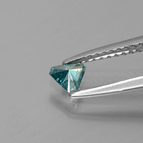 Diamant bleue naturelle trillion, 0,14 ct, SI