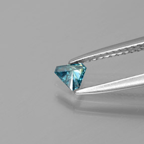 Diamant Bleu naturelle Trillion, 0.13 ct, SI