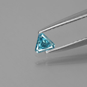 Diamant bleue naturelle trillion, 0,10 ct, SI