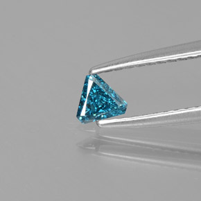 Diamant Bleu naturelle Trillion, 0.14 ct, SI