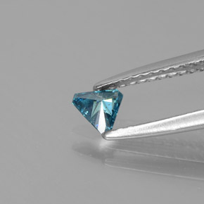 Diamant Bleu naturelle Trillion, 0.14 ct, SI