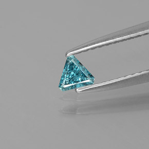 Diamant Bleu naturelle Trillion, 0.10 ct, SI