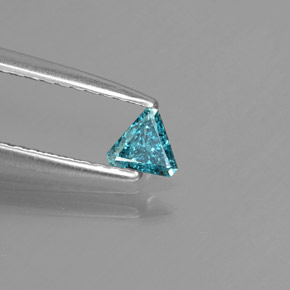 Diamant Bleu naturelle Trillion, 0.10 ct, SI