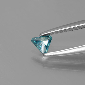 Diamant Bleu naturelle Trillion, 0.10 ct, SI