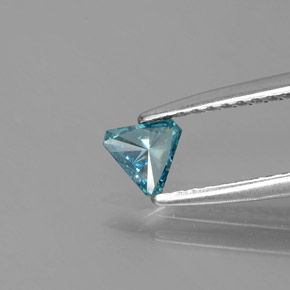 Diamant Bleu naturelle Trillion, 0.14 ct, SI