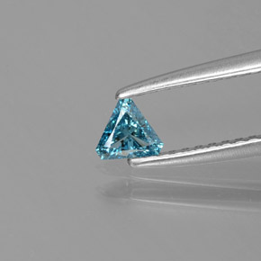 Diamant bleue naturelle trillion, 0,13 ct, SI