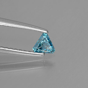Diamant bleue naturelle trillion, 0,13 ct, SI