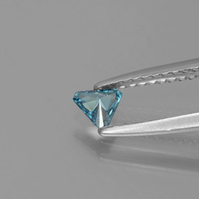 Diamant bleue naturelle trillion, 0,13 ct, SI