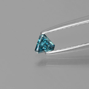 Diamant bleue naturelle trillion, 0,11 ct, SI