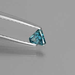 Diamant bleue naturelle trillion, 0,11 ct, SI