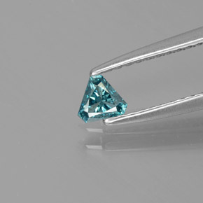 Diamant Bleu naturelle Trillion, 0.12 ct, SI