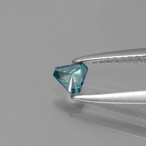 Diamant Bleu naturelle Trillion, 0.12 ct, SI