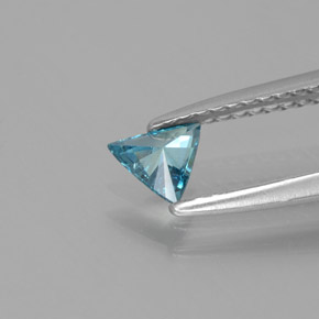 Diamant Bleu naturelle Trillion, 0.17 ct, SI