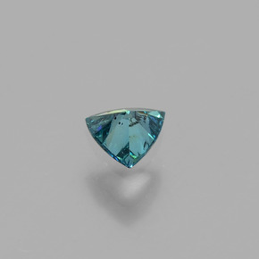 Diamant Bleu verdâtre naturelle Trillion, 0.16 ct, SI