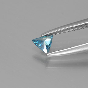 Diamant bleue naturelle trillion, 0,09 ct, SI