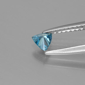 Diamant bleue naturelle trillion, 0,17 ct, SI