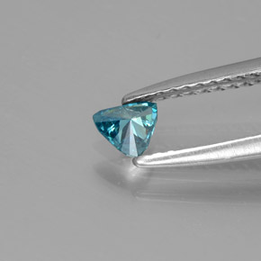 Diamant Bleu naturelle Trillion, 0.14 ct, SI