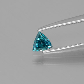 Diamant Bleu vert naturelle Trillion, 0.11 ct, SI