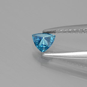 Diamant Bleu naturelle Trillion, 0.17 ct, SI