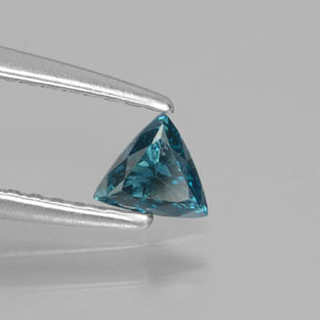 Diamant Bleu verdâtre naturelle Trillion, 0.16 ct, SI
