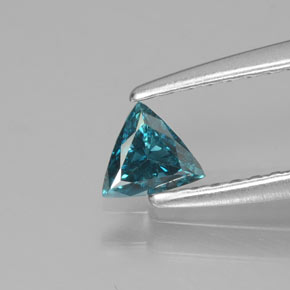 Diamant vert naturelle trillion, 0,15 ct, SI