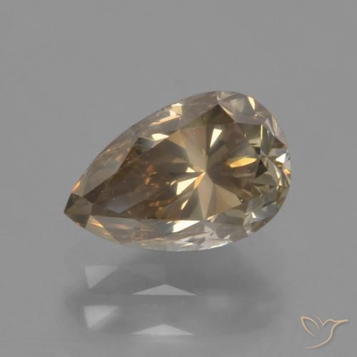 1.32ct Naturel Cognac Diamant, En forme de poire, SI