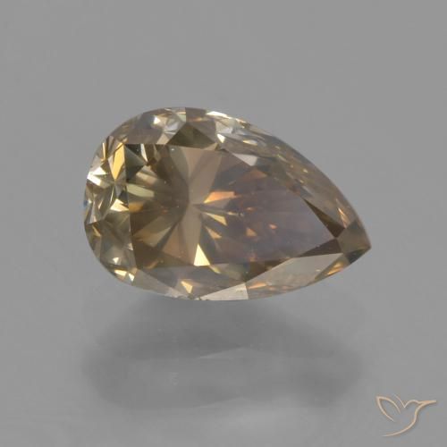 Diamant Cognac naturelle En forme de poire, 1.32 ct, SI