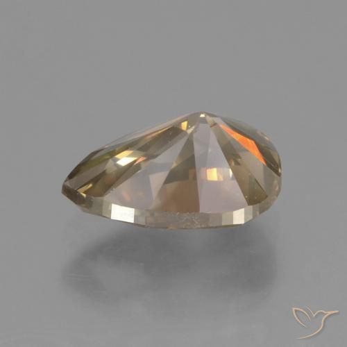 Diamant Cognac naturelle En forme de poire, 1.32 ct, SI