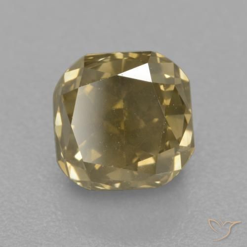 1.57ct Naturel champagne Diamant, Taille émeraude, SI