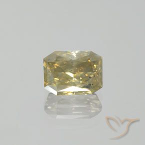 1.68ct Naturel Champagne Diamant, Taille émeraude, SI