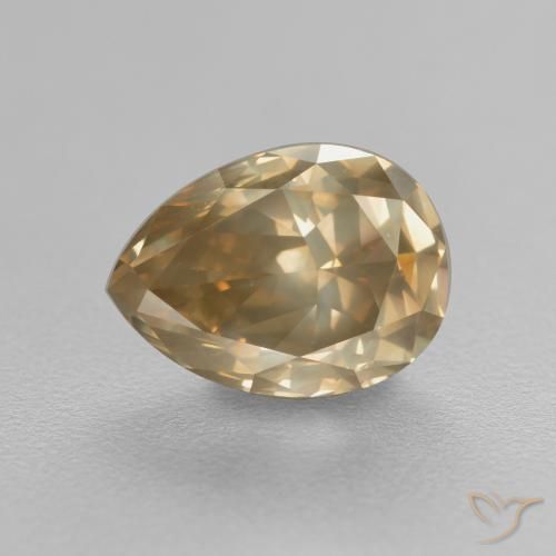 Diamant Brun café naturelle En forme de poire, 1.82 ct, SI