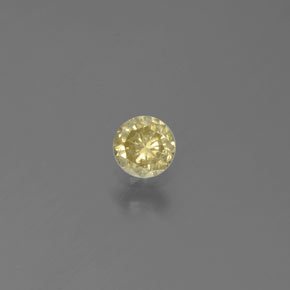 Diamant jaune naturelle coupe roude, 0,16 ct, SI