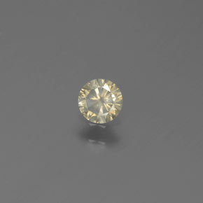 Diamant jaune naturelle coupe roude, 0,14 ct, SI