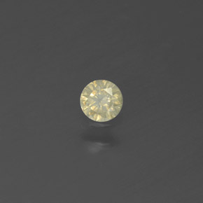 Diamant jaune naturelle coupe roude, 0,09 ct, SI