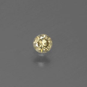Diamant jaune naturelle coupe roude, 0,12 ct, SI