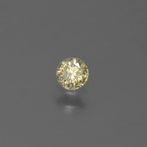 Diamant jaune naturelle coupe roude, 0,12 ct, SI