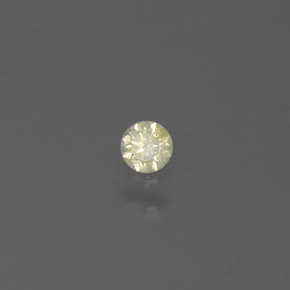 Diamant jaune naturelle coupe roude, 0,07 ct, SI