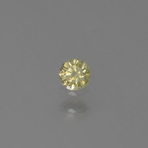 Diamant jaune naturelle coupe roude, 0,06 ct, SI