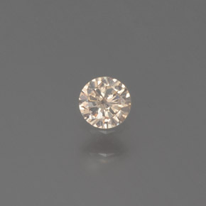 Diamant Champagne naturelle Coupe roude, 0.10 ct, SI
