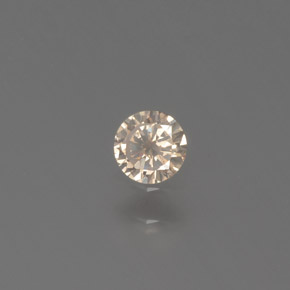 Diamant Champagne naturelle Coupe roude, 0.10 ct, SI