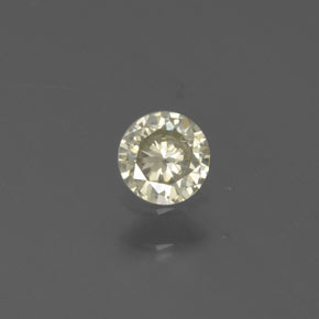Diamant jaune naturelle coupe roude, 0,15 ct, SI