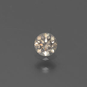 Diamant Champagne naturelle Coupe roude, 0.14 ct, SI