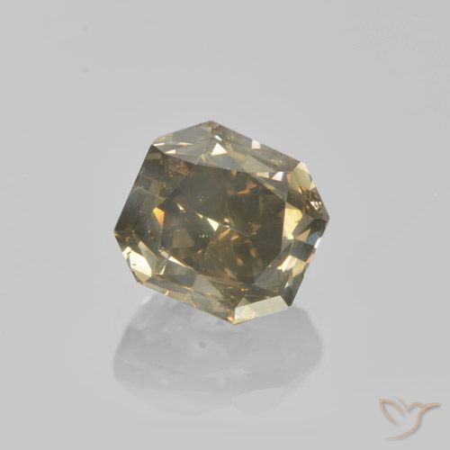 1.36ct Naturel Marron chaud Diamant, Taille émeraude, VS-SI