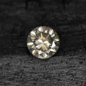 Diamant jaune naturelle coupe roude, 0,20 ct, VS-SI