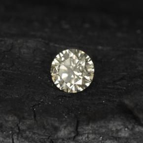 Diamant Champagne léger naturelle Coupe roude, 0.11 ct, VS-SI