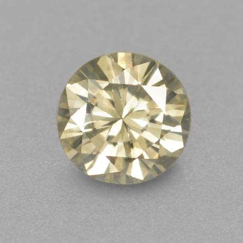 Diamant doré naturelle coupe roude, 0,19 ct, VS-SI