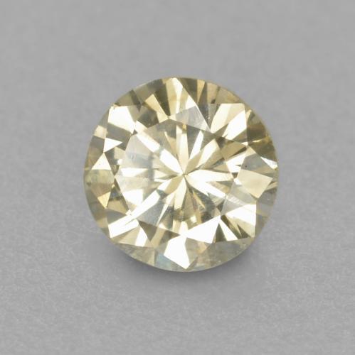Diamant doré naturelle coupe roude, 0,19 ct, VS-SI