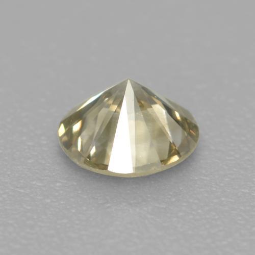 Diamant doré naturelle coupe roude, 0,19 ct, VS-SI